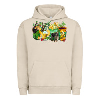 Pigment French Oak monkey coffee cups Urban Hoodie - Zillion Design Studio