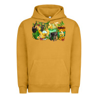 Pigment Peanut Butter monkey coffee cups Urban Hoodie - Zillion Design Studio