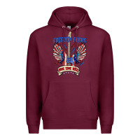 Burgundy freedom rocks make some noise Premium Hoodie - texasbilliewilder