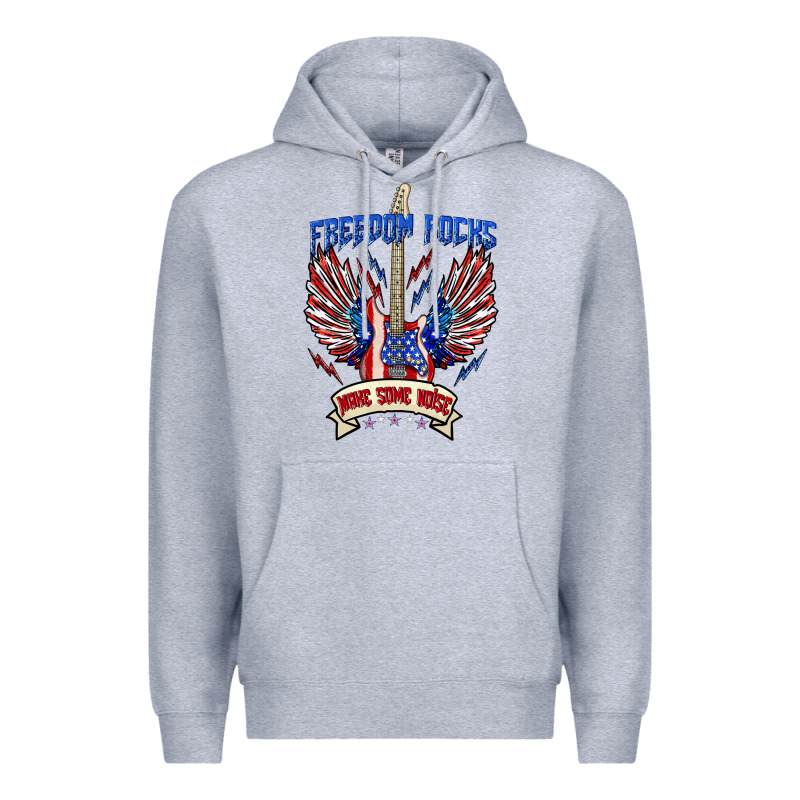 Freedom Rocks Make Some Noise Premium Hoodie by texasbilliewilder | Teevron