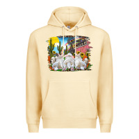 Pina Colada easter farm with bunnies Premium Hoodie - RanaPortraitStore