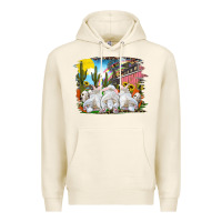 Tofu easter farm with bunnies Premium Hoodie - RanaPortraitStore