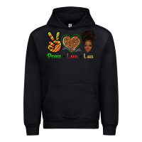 Black peace love locs Urban Hoodie - texasbilliewilder