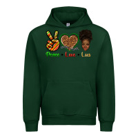 Forest Green peace love locs Urban Hoodie - texasbilliewilder