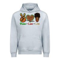 Heather Grey peace love locs Urban Hoodie - texasbilliewilder