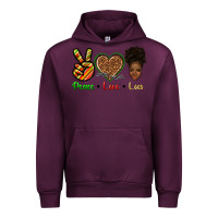 Mauve Wine peace love locs Urban Hoodie - texasbilliewilder