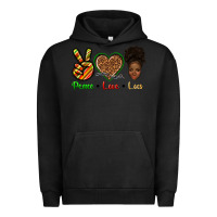Pigment Black peace love locs Urban Hoodie - texasbilliewilder