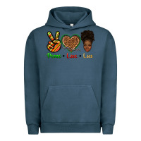 Pigment Midnight Navy peace love locs Urban Hoodie - texasbilliewilder