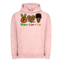 Pigment Salmon peace love locs Urban Hoodie - texasbilliewilder