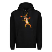 Black dabbing deer Premium Hoodie - Zillion Design Studio