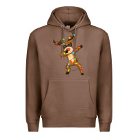 Chestnut dabbing deer Premium Hoodie - Zillion Design Studio