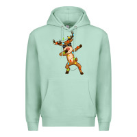 Seafoam dabbing deer Premium Hoodie - Zillion Design Studio