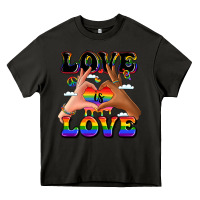 Asphalt love is love lgbtq pride hands Heavy Core Tee - LillyAllenDesigns