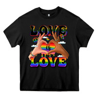 Black love is love lgbtq pride hands Heavy Core Tee - LillyAllenDesigns