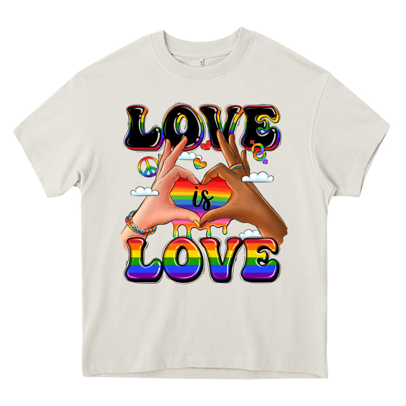 Love Is Love Lgbtq Pride Hands Heavy Core Tee by LillyAllenDesigns | Teevron