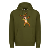 Army Green dabbing deer Premium Hoodie - Zillion Design Studio