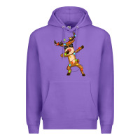 Purple dabbing deer Premium Hoodie - Zillion Design Studio