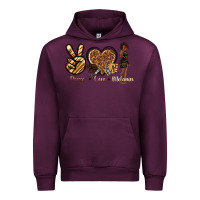 Mauve Wine peace love melanin Urban Hoodie - texasbilliewilder
