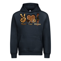 Navy peace love melanin Urban Hoodie - texasbilliewilder
