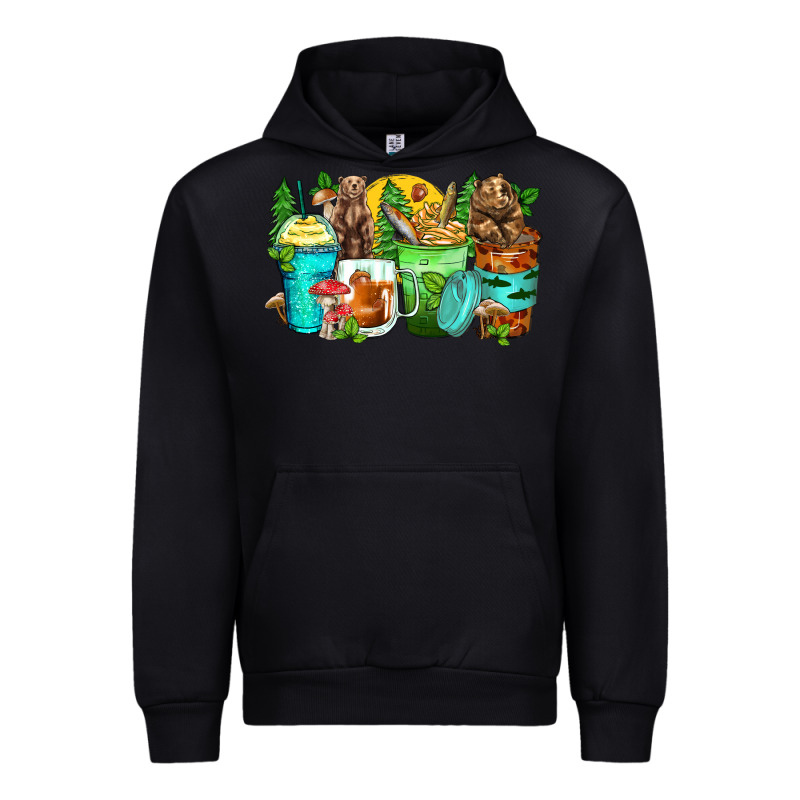 Bear Coffee Cups Urban Hoodie by Zillion Design Studio | Teevron