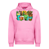 Fuchsia Pink bear coffee cups Urban Hoodie - Zillion Design Studio