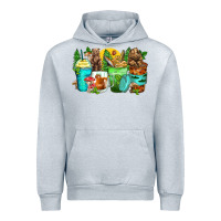 Heather Grey bear coffee cups Urban Hoodie - Zillion Design Studio