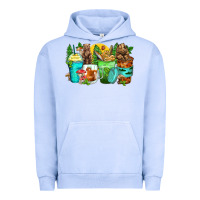 Pigment Grape Ice bear coffee cups Urban Hoodie - Zillion Design Studio