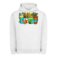Pigment Lunar Rock bear coffee cups Urban Hoodie - Zillion Design Studio