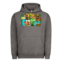 Pigment Tornado bear coffee cups Urban Hoodie - Zillion Design Studio