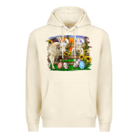 Sandshell easter farm cows bunny ears and eggs Premium Hoodie - RanaPortraitStore