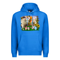 True Royal easter farm cows bunny ears and eggs Premium Hoodie - RanaPortraitStore