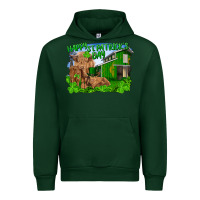 Forest Green Happy st. patrick's day cattle and calfs Urban Hoodie - RanaPortraitStore