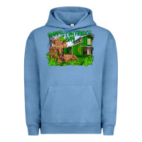 Pigment Pebble Blue Happy st. patrick's day cattle and calfs Urban Hoodie - RanaPortraitStore
