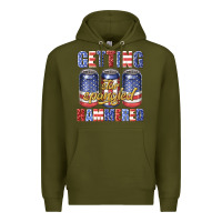 Army Green getting star spangled hammared Premium Hoodie - texasbilliewilder