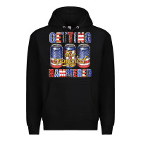 Black getting star spangled hammared Premium Hoodie - texasbilliewilder