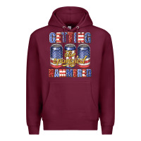 Burgundy getting star spangled hammared Premium Hoodie - texasbilliewilder