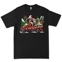 Black festive farm animal christmas truck Premium Tee - CowhideDigitalArt