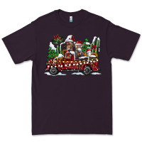 Plum festive farm animal christmas truck Premium Tee - CowhideDigitalArt
