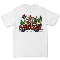 White festive farm animal christmas truck Premium Tee - CowhideDigitalArt
