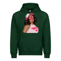 Forest Green pink sunglasses afro black girl Urban Hoodie - texasbilliewilder