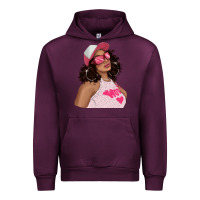 Mauve Wine pink sunglasses afro black girl Urban Hoodie - texasbilliewilder