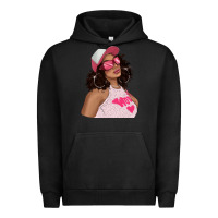 Pink Sunglasses Afro Black Girl Urban Hoodie | Teevron