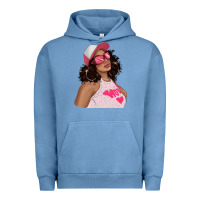 Pigment Pebble Blue pink sunglasses afro black girl Urban Hoodie - texasbilliewilder