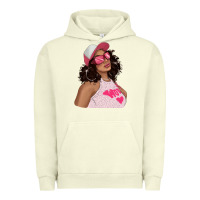 Pigment Pistachio pink sunglasses afro black girl Urban Hoodie - texasbilliewilder