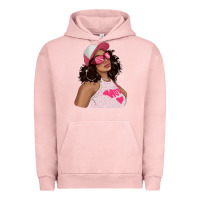 Pigment Salmon pink sunglasses afro black girl Urban Hoodie - texasbilliewilder