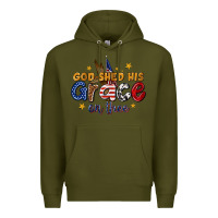 Army Green god shed his grace on thee Premium Hoodie - texasbilliewilder