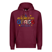 Burgundy god shed his grace on thee Premium Hoodie - texasbilliewilder
