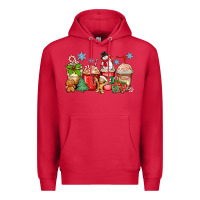 Cardinal christmas coffee cups Premium Hoodie - Zillion Design Studio
