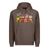 Coffee christmas coffee cups Premium Hoodie - Zillion Design Studio