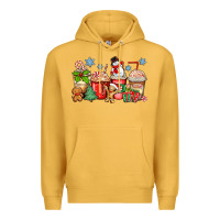 Mustard christmas coffee cups Premium Hoodie - Zillion Design Studio